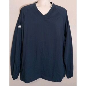 Adidas Climaproof Wind Blue Contrast Trim Pockets Longsleeve Jacket Size XL